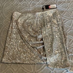Sequin skirt - silver